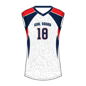 V-Neck Sleeveless Women Custom Volleyball Jerseys VLBJR4006