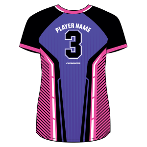 V-Neck Short Sleeve Women Custom Volleyball Jerseys VLBJR4008