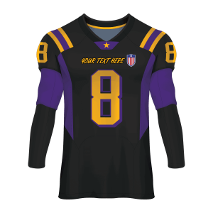 V-Neck Men Full Sleeve Custom Football Jerseys FTBJR3008