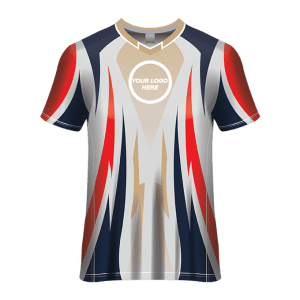 V- Neck Short Sleeve Men Custom Sublimated Jerseys SBTJR18008