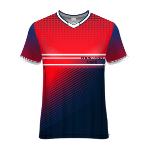 V-Neck Short Sleeve Men Custom Sublimated Jerseys SBTJR18050