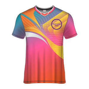 V-Neck Short Sleeve Men Custom Sublimated Jerseys SBTJR18097