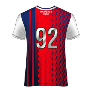 V- Neck Short Sleeve Men Custom Sublimated Jerseys SBTJR1809927