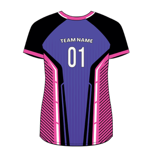 V-Neck Short Sleeve Women Custom Volleyball Jerseys VLBJR4008