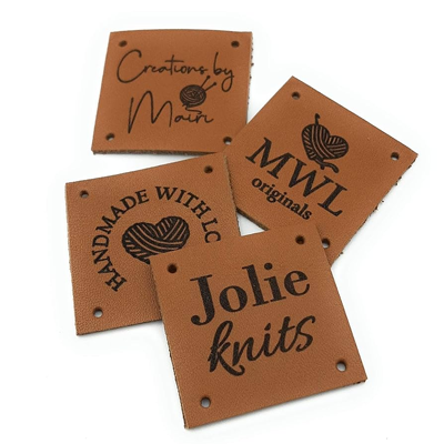 custom leather labels