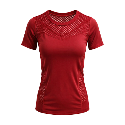 Women Mesh Panel Gym T-Shirt
