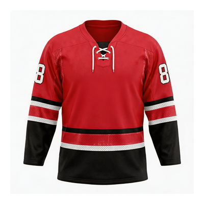 Men Lace-Up V-Neck Hockey Jersey